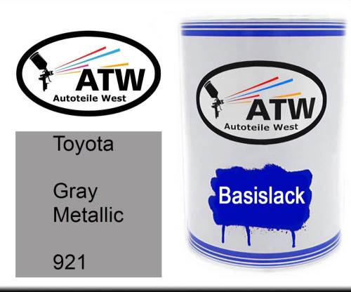 Toyota, Gray Metallic, 921: 500ml Lackdose, von ATW Autoteile West.